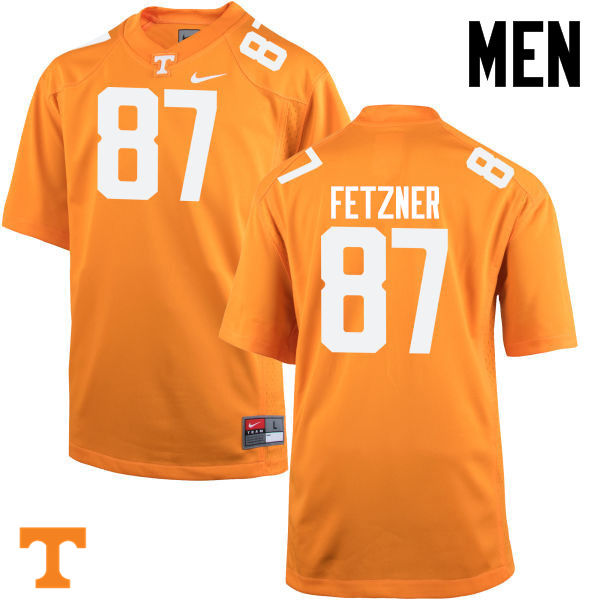 Men #87 Logan Fetzner Tennessee Volunteers College Football Jerseys-Orange